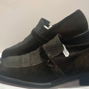 Soulier Fine Men's Designer Shoes Made in Italy Brown Leather Size 44 EURO US 11